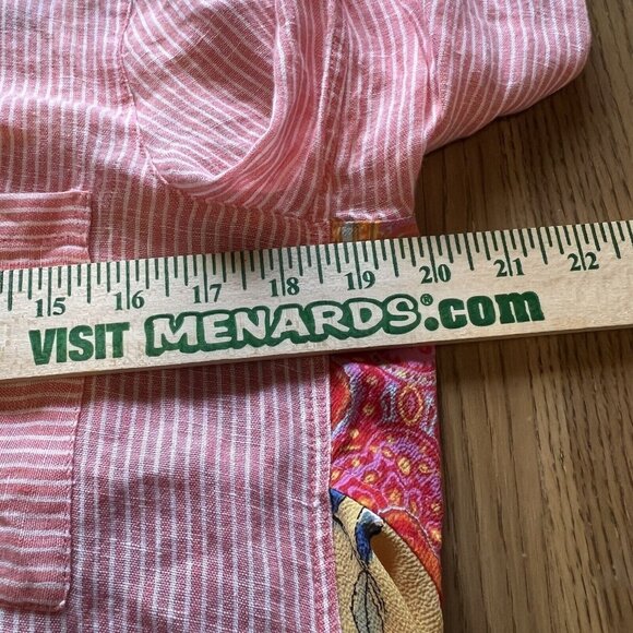 Soft Surroundings Women Eden Island Linen Shirt Size‎ Small Floral Loose Light - Picture 4 of 12